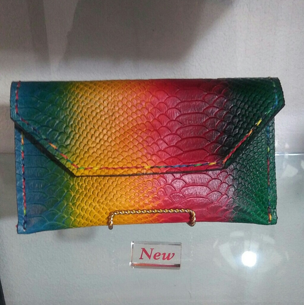 Hand-Made Leather Embossed Clutches